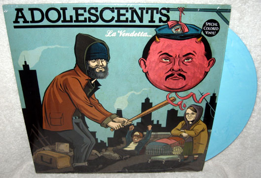 ADOLESCENTS "La Vendetta" LP (Frontier) Turquoise Vinyl
